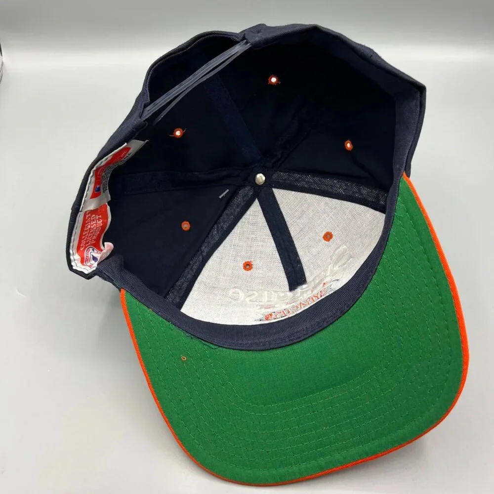 Vintage Syracuse Orangemen NCAA Twins Enterprise Hat Snap back Cap Black New Men - Picture 4 of 7